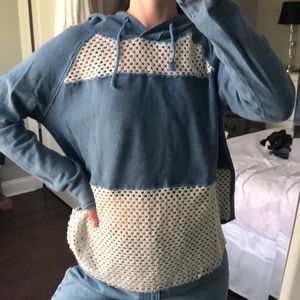 Free People Crochet Hoodie